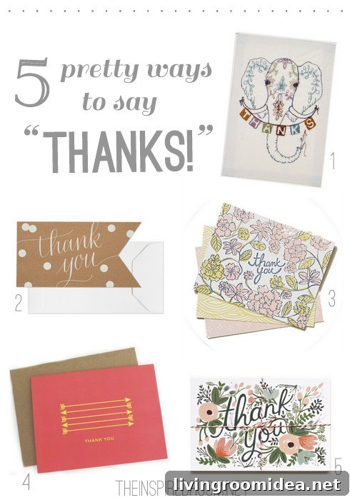 A cute thank you card round up