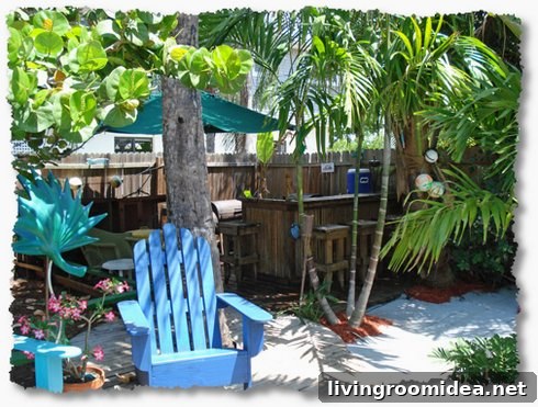 Backyard tiki bar