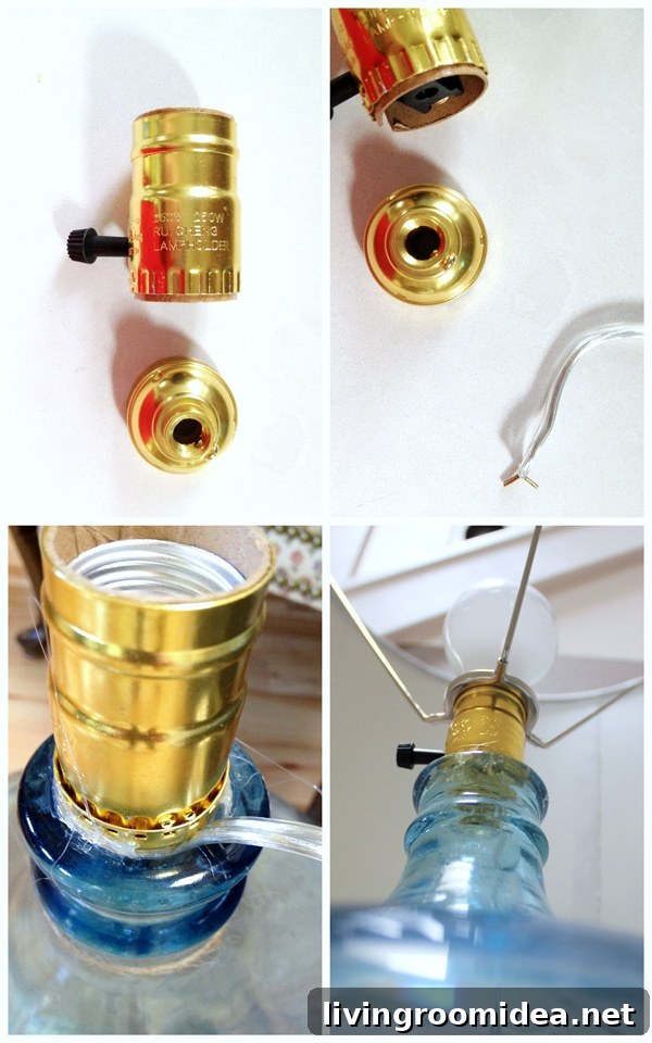 Make your own lamp out of a bottle