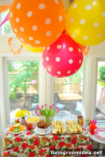 Worm-Themed Birthday Party Ideas and Decorations 4 Table setup before guests arrive