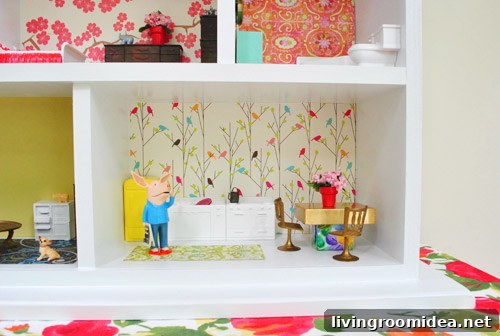 Creative Dollhouse Decorating Ideas for Charming Miniature Rooms 19 Dining Room Kitchen Area Of DIY Kids Dollhouse Build