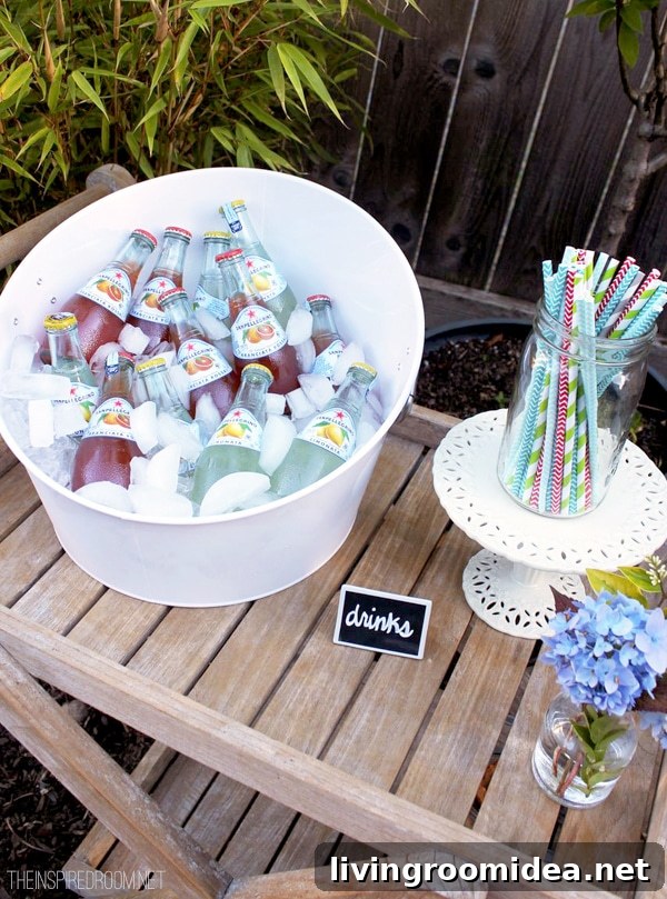 summer party drink station