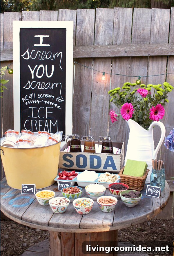 Fun backyard ice cream party ideas