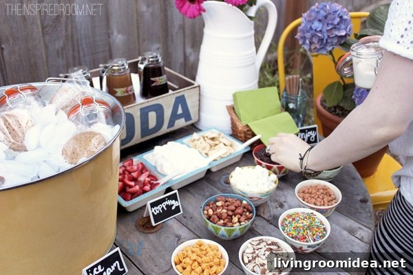 summer party spool table