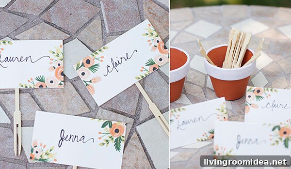 Place Cards DIY Rifle Paper