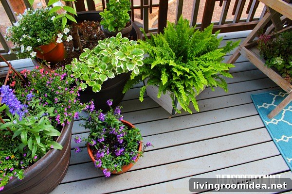 Teacart Plant Stand and Fresh Deck Finish Reveal 6 plants on deck