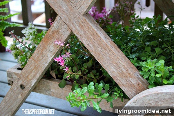 Teacart Plant Stand and Fresh Deck Finish Reveal 8 succulent garden
