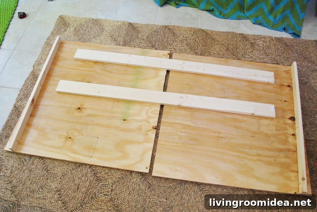 Deconstructed plywood pieces for upholstered headboard frame