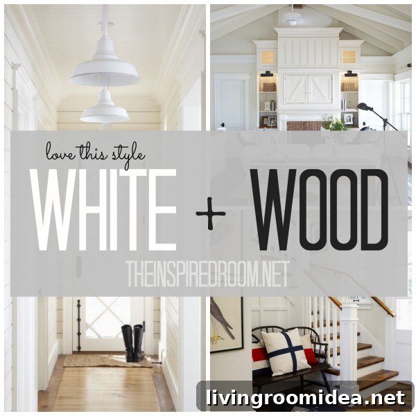 white and wood cottage style