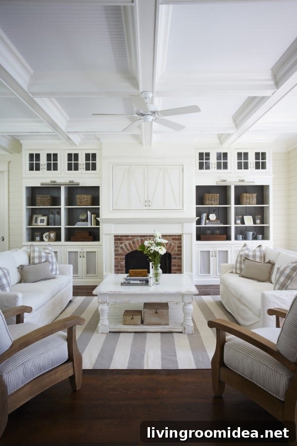 White and Wood Cottage: Cozy Modern Farmhouse Style Inspiration 6 white and wood family room