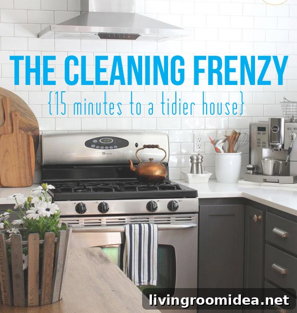 15-Minute Cleaning Sprint for a Tidy Home 2 housekeeping challenge