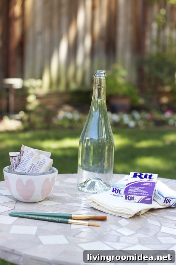 DIY watercolor napkins