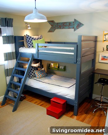 Blue Boy’s Nursery Makeover: Stylish Bunk Bed Ideas for Small Rooms 2 Boys' bedroom makeover - main view