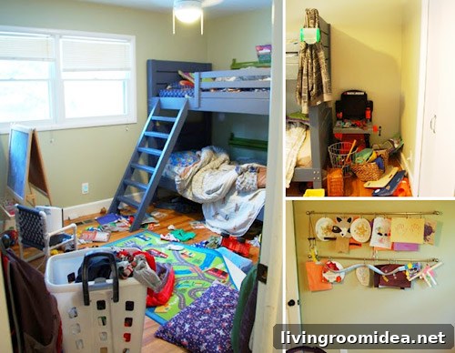 Blue Boy’s Nursery Makeover: Stylish Bunk Bed Ideas for Small Rooms 3 Before shot of the bedroom