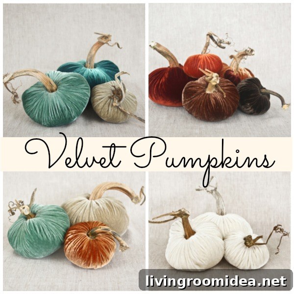 Cozy Fall Mantel Ideas for Seasonal Decorating 8 velvet pumpkins fall decorating