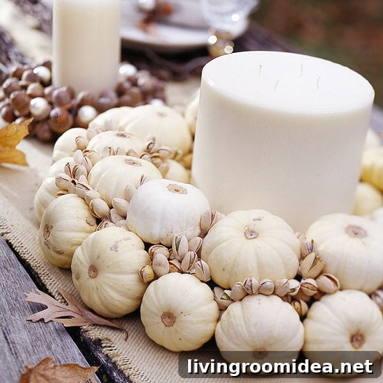 white pumpkin wreath