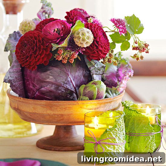 natural centerpiece