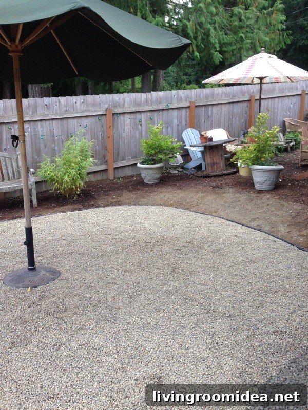 Progress on Peagravel Patio Project