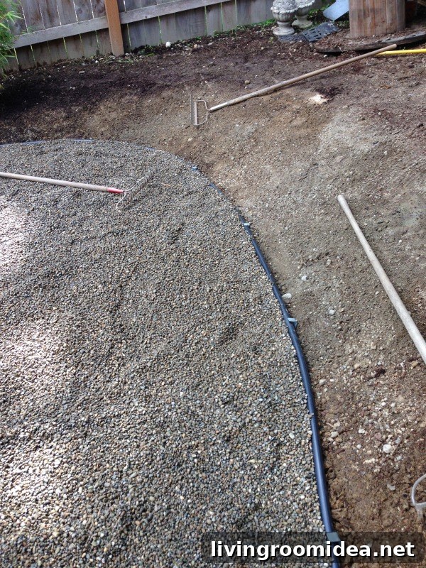 peagravel patio project