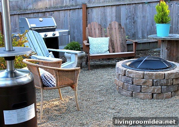 diy firepit backyard makeover progress