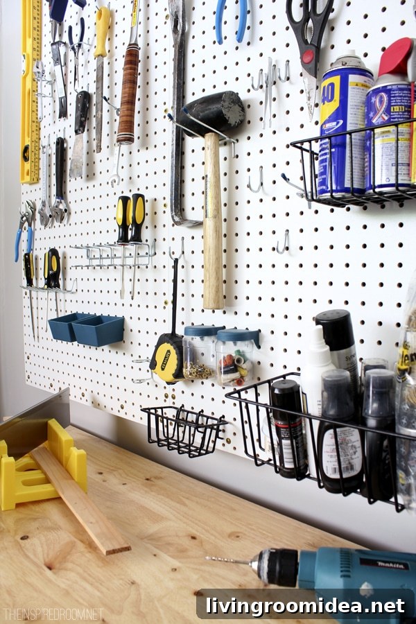 pegboard organization