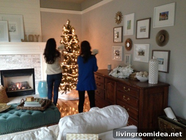 decorating the christmas tree