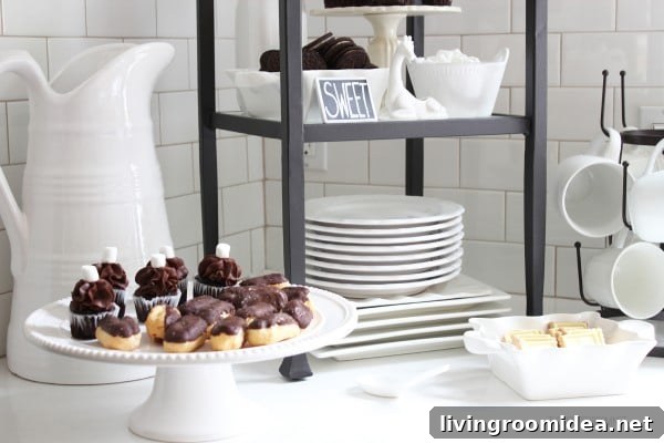 Maximizing Small Spaces: Stylish Nesting Tables and PB Challenge 3 Shelf on Counter for Food Serving