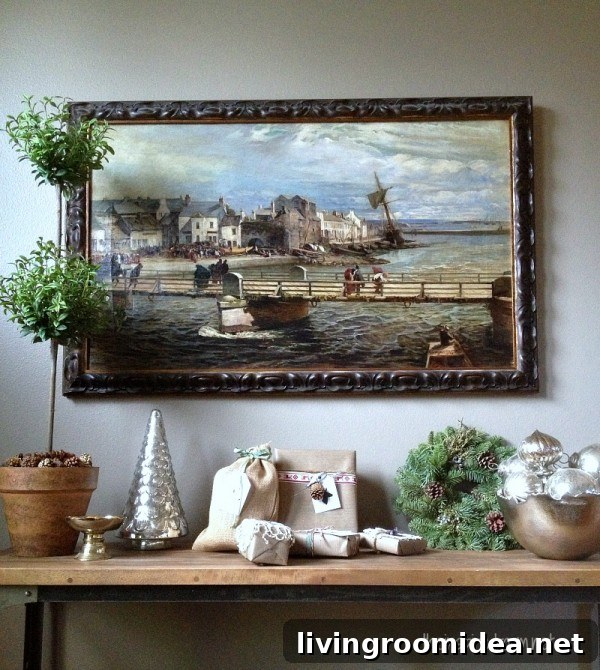 rustic holiday decorating