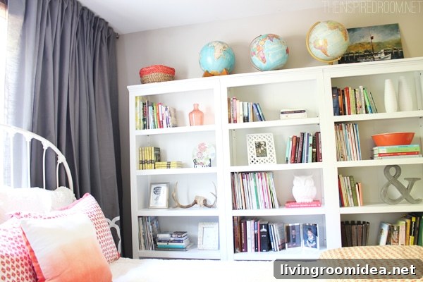 A home library with three Target Threshold bookcases!