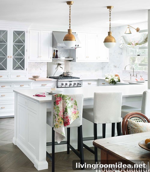 Stunning White and Gray Kitchen Design Ideas for Modern Homes 2 beautiful white and gray kitchen with brass accents