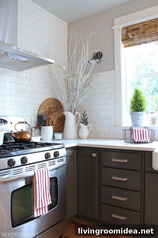 Christmas Home Tour: Festive Decor Ideas and Inspiration 19 Christmas Decorating Kitchen at The Inspired Room