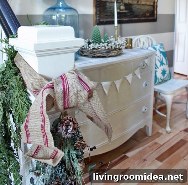 Christmas Staircase Decorating