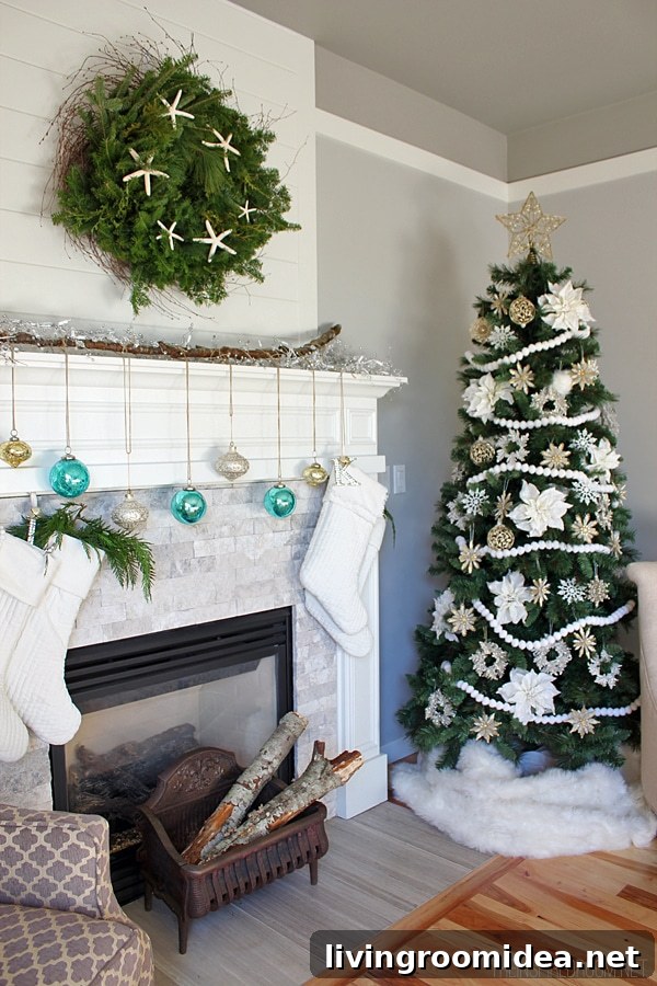 Christmas Mantel Decorating - The Inspired Room