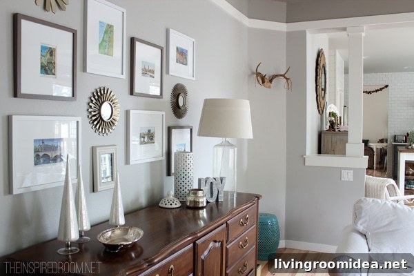 Christmas Decorating Family Room The Inspired Room Tour