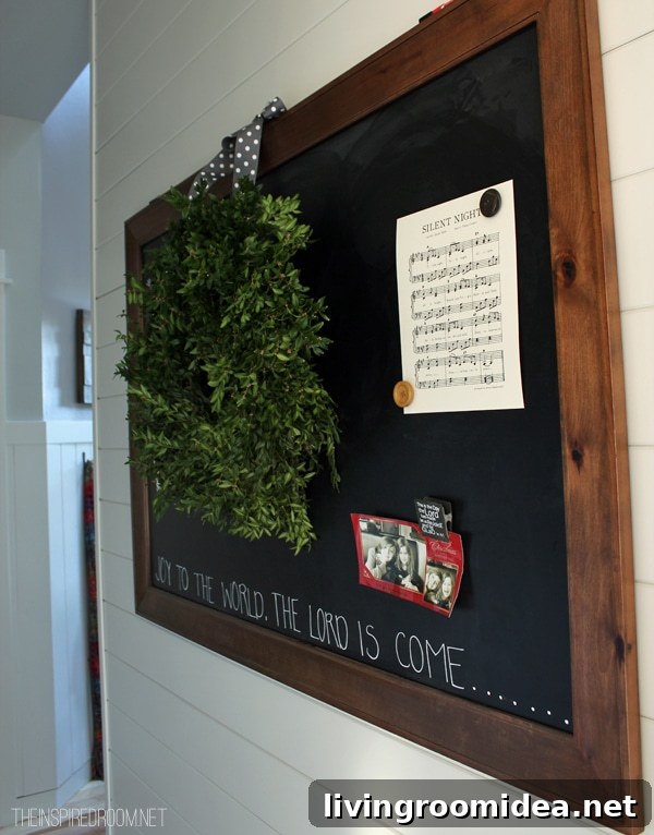 Christmas Home Tour: Festive Decor Ideas and Inspiration 43 Christmas Card Magnetic Chalkboard