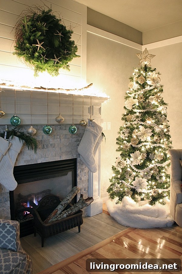 Christmas Home Tour: Festive Decor Ideas and Inspiration 46 Christmas Mantel and Tree Night - The Insipred Room