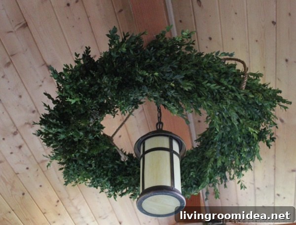 DIY double wreath chandelier tutorial