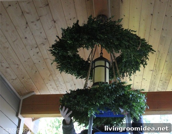 how to make a wreath chandelier diy at the inspired room