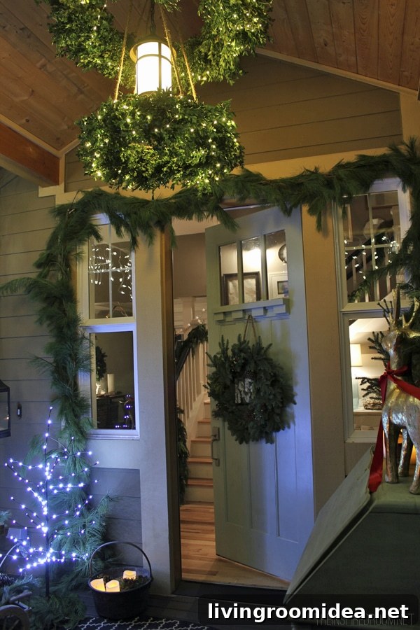 DIY tutorial Christmas Wreath Chandelier