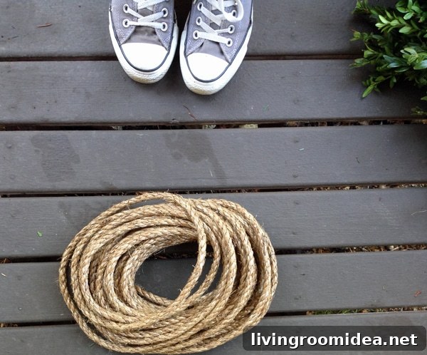 rope for wreath chandelier