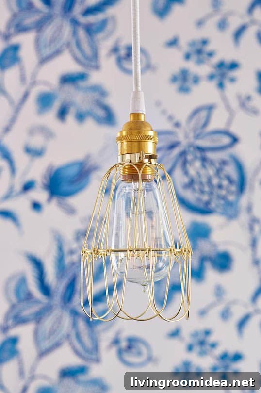 Brass Cage Lights in the Kitchen - Sarah Richardson Design