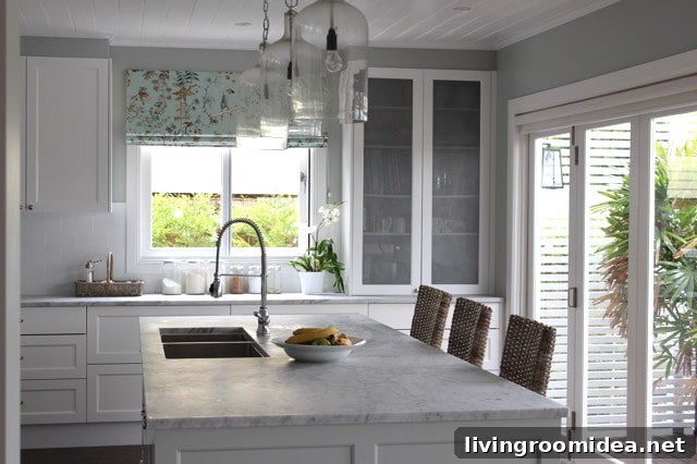 White Kitchen  from Georgica Pond