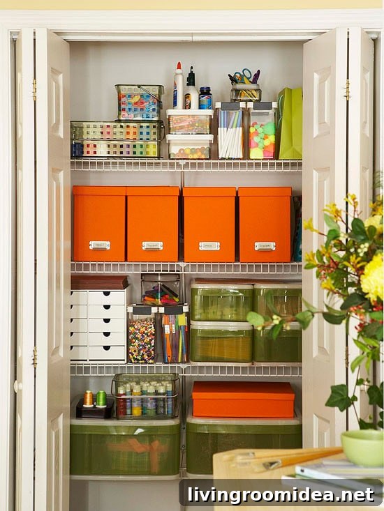Craft Closet Organization Ideas for Small Spaces and Supplies 7 Craft Closet Organization