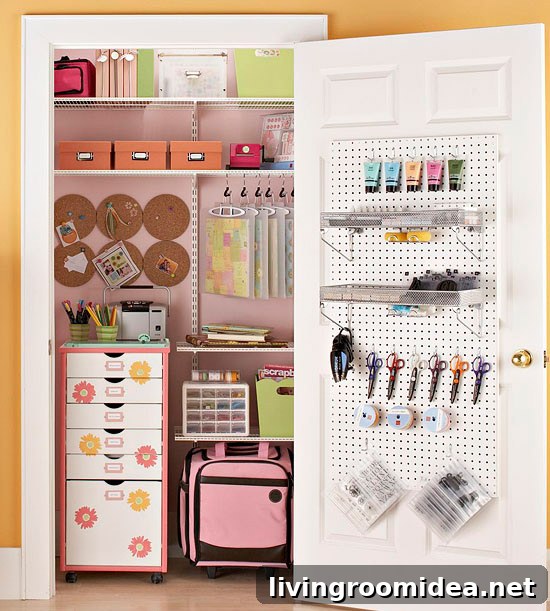 Craft Closet Organization Ideas for Small Spaces and Supplies 9 Craft Closet Ideas