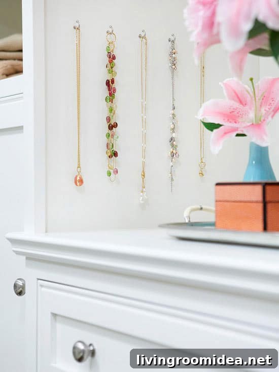 hooks for jewerly organization