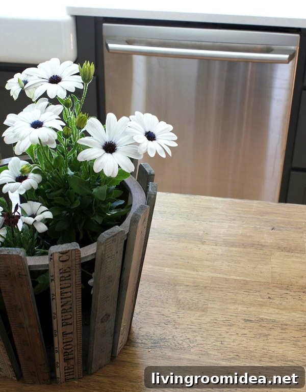flowers in the kitchen