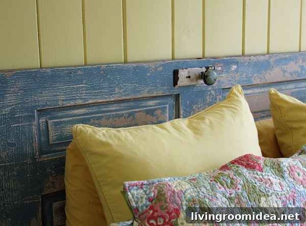 Door as headboard