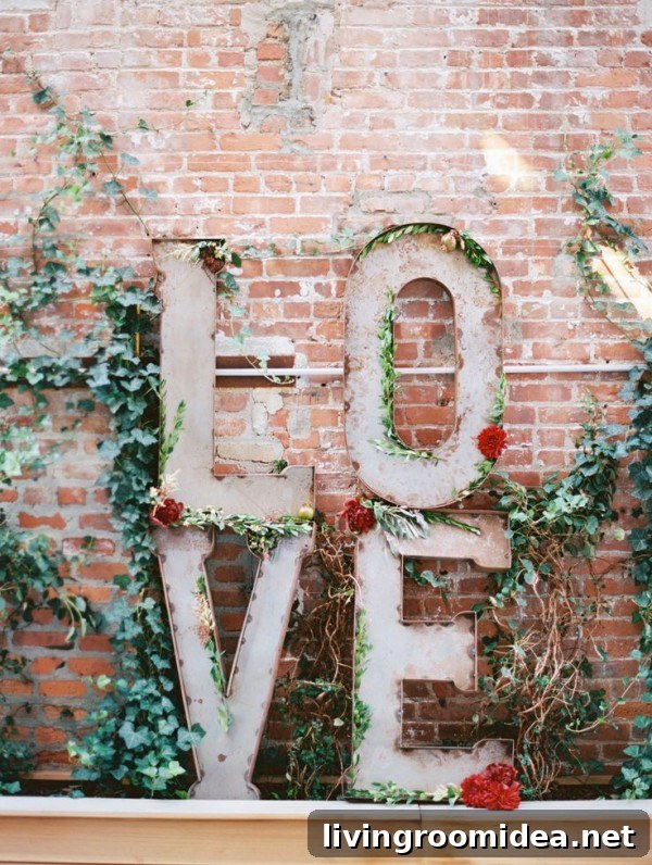 Romance Week: Elegant Romantic Wedding Reception Ideas 5 Love Sign Wedding Decor