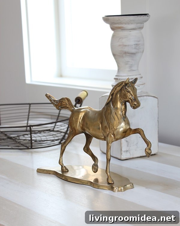 Inspiring Ways to Style Your Latest Flea Market Find 4 Brass horse