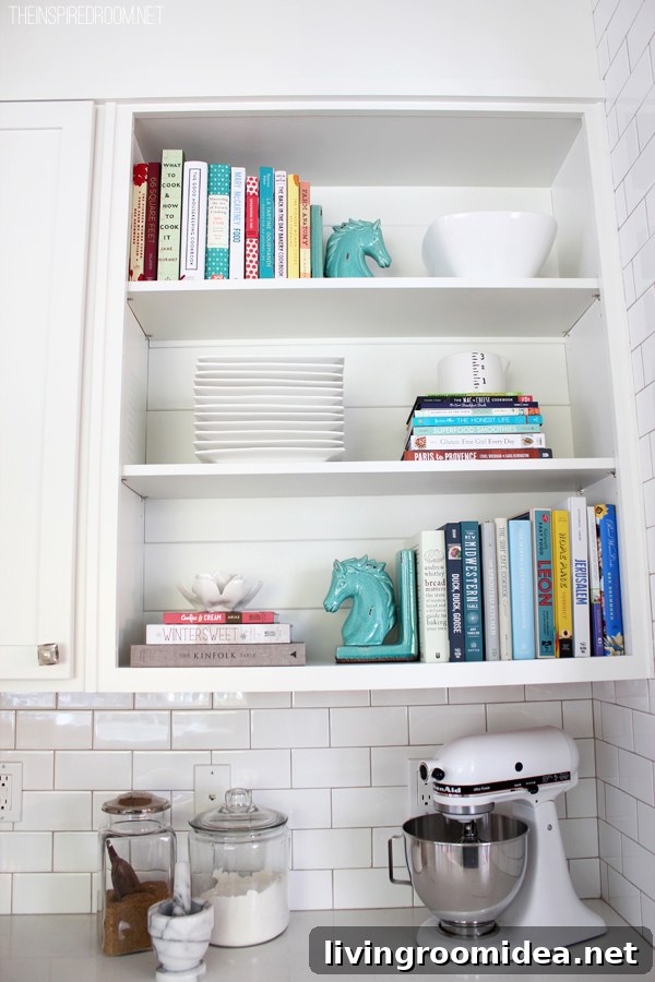 cookbook shelves